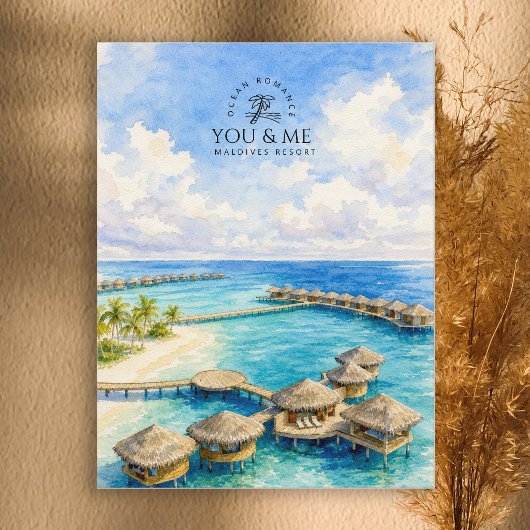 Romantic You & Me Maldives Resort, Maldives Travel ポストカード