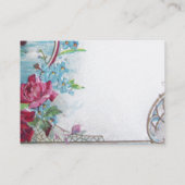 ROMANTICA /バラ,青い花白い鳩フローラ 名刺 (裏面)