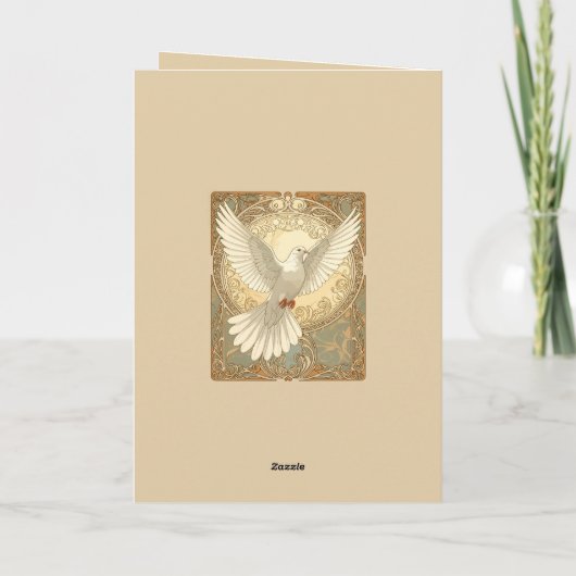 Romantically Nostalgic Peace Dove Greeting Card シーズンカード (裏面)