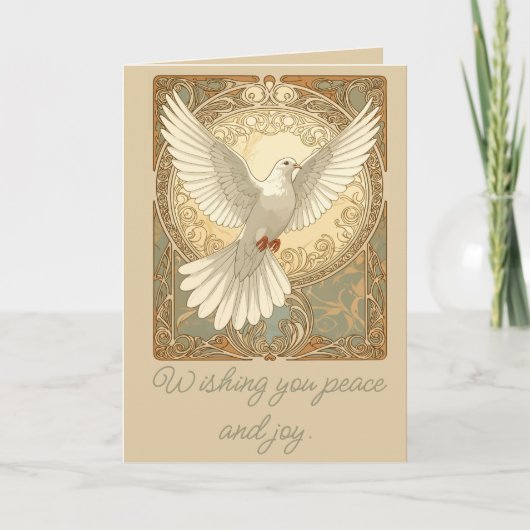 Romantically Nostalgic Peace Dove Greeting Card シーズンカード (正面)