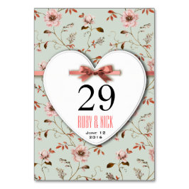 RomanticCharmヴィンテージフラワー結婚ズコレクション テーブルナンバー