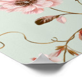 RomanticCharmヴィンテージ結婚フローラのコレクション ポスター (角)