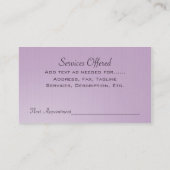 Romantico L名刺 予約カード (裏面)