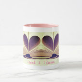 romantische Rosen träumen und Lesen rosa マグカップ (中央)