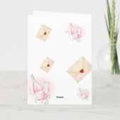 Romantische Valentinskarte mit Paar, Geschenken & カード (裏面)