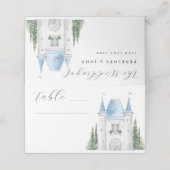 Romatic Water Color Castleイラストレーション結婚ズ プレイスカード (外部開封)