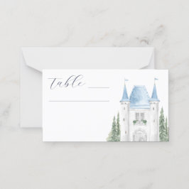 Romatic Water Color Castleイラストレーション結婚ズ プレイスカード