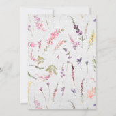 Romatic Water Color Wildflower Kwrithis 結婚's 招待状 (裏面)