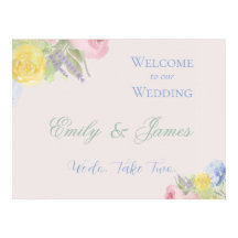 Romatic Wedding Welcome Sign