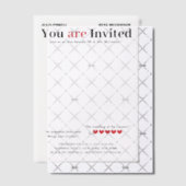 Romcomポスタパーソナライズされたーのオーバレ結婚イ ベラム紙招待状 (オフセット (招待状))