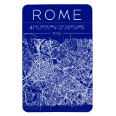 Rome Blueprint City Map Magnet マグネット (縦)