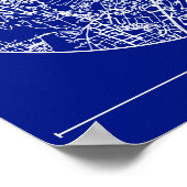 Rome Blueprint City Map Poster – Circular Design  ポスター (角)