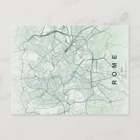Rome City Map Minimal Postcard ポストカード (正面)