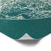 Rome City Map Poster – Modern Urban Wall Art ポスター (角)