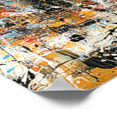 Rome Colosseum Abstract Drip Painting ポスター (角)