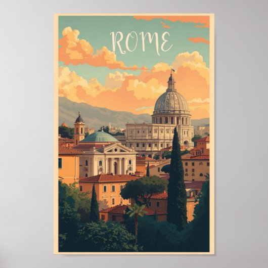 ROME Colosseum Art Print ポスター (正面)
