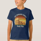 Rome Colosseum Custom Italy Trip Sunset Kids Tシャツ (正面)