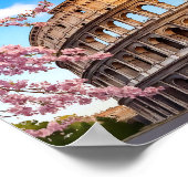 Rome Colosseum Italy Painted ポスター (角)