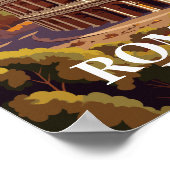 Rome Colosseum Italy Travel Illustration ポスター (角)