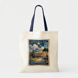 Rome Colosseum Itlay Landmark Retro Van Gogh Art トートバッグ