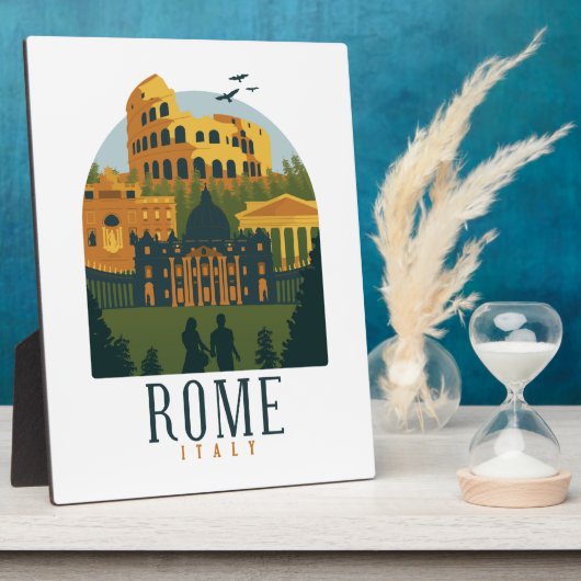 Rome Colosseum Vintage フォトプラーク (側面)