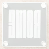 Rome Italian CIty Bold Block Typeface ガラスコースター (裏面)