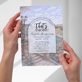 Rome Italian Themed Bridal Shower 招待状