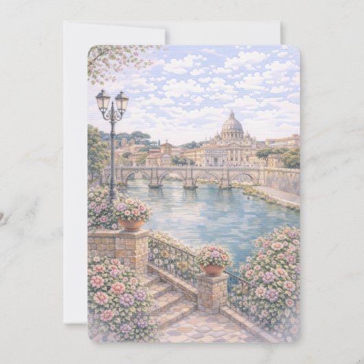 Rome Italian Themed Bridal Shower 招待状 (裏面)