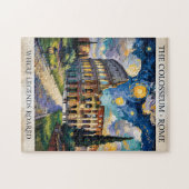 Rome Italy Colosseum Travel Van Gogh Starry Night ジグソーパズル (横)