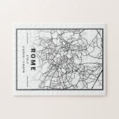 Rome Italy Europe City Map Modern Minimalist Art ジグソーパズル (横)