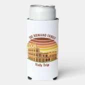 Rome Italy Family Trip Colosseum Sunset Custom スリム缶クーラー (Seltzer正面)