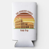 Rome Italy Family Trip Colosseum Sunset Custom スリム缶クーラー (裏面)