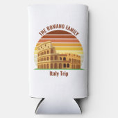 Rome Italy Family Trip Colosseum Sunset Custom スリム缶クーラー (正面)
