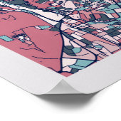 Rome Italy Map ポスター (角)