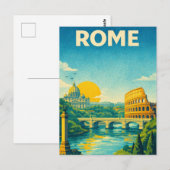 Rome Italy Retro Travel Postcard ポストカード (正面/裏面)