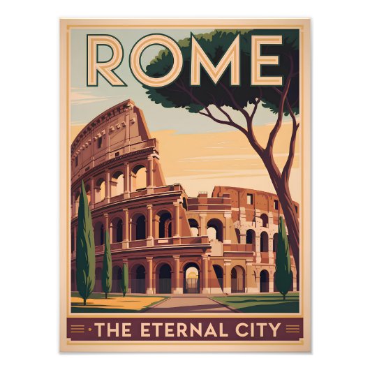 Rome Italy vintage フォトプリント (正面)