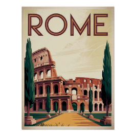 Rome Italy vintage ポスター
