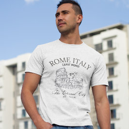 Rome Italy Vintage Landscape Roman Colosseum Tシャツ