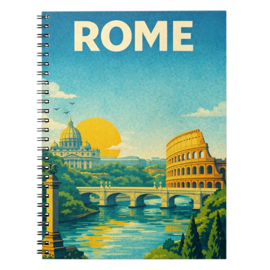 Rome Italy Vintage Travel ノートブック (正面)