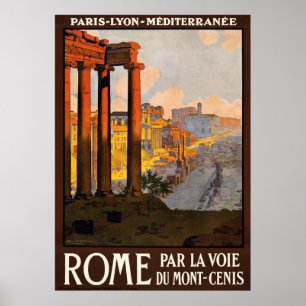 Rome Italy Vintage Travel Poster Ad Retro Prints ポスター
