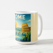 Rome Italy Vintage Travel Poster Mug コーヒーマグカップ (正面右)