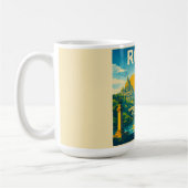Rome Italy Vintage Travel Poster Mug コーヒーマグカップ (左)
