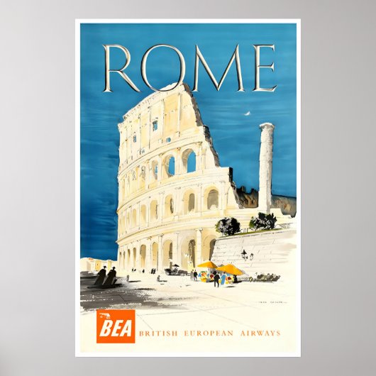 Rome Print Italy Travel Poster Roman Art (XR3676)a ポスター (正面)