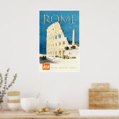 Rome Print Italy Travel Poster Roman Art (XR3676)a ポスター (キッチン)