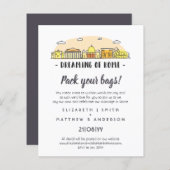 ROME Skylineの手結婚引き予算招待状 (正面/裏面)