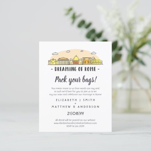 ROME Skylineの手結婚引き予算招待状 (スタンド正面)