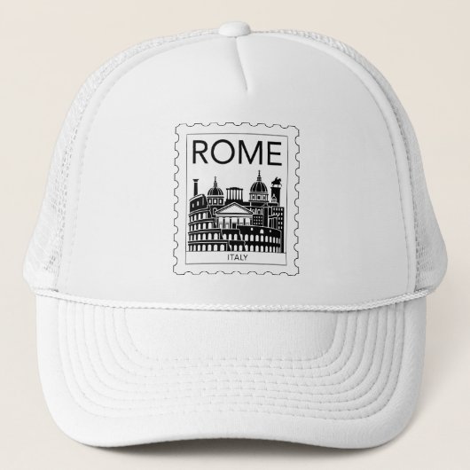 Rome Souvenir Italy Postage Stamp キャップ (正面)