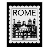 Rome Souvenir Italy Postage Stamp ポスター (正面)