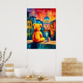Rome Teddy Fauvist Sunset Skyline Print ポスター (キッチン)