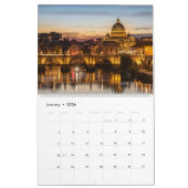 Rome Vatican City Italy 2026 Calendar カレンダー (1月 2026)